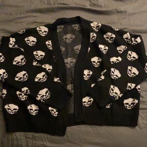 Shein skull cardigan